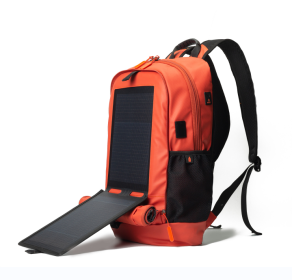 Solar power generation business backpack.  30L, 20W, 5V / 3A, 9V / 2A fast charging, 5000 mAh energy storage, YKK zipper, high-end waterproof, 210D po