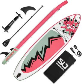 Inflatable Stand Up Paddleboard, Premium SUP Accessories - Backpack, Paddle, Pump and Leash, 32' Wide Board w Stable Non-Slip Deck for Adult | Family