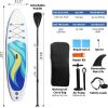 Stand Up Paddle Board 126"√ó32"√ó6" Extra Wide Thick Sup Board with Premium Sup Accessories & Backpack, Non-Slip Deck, Leash, Adjustable Paddle, Hand