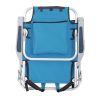 63*65*82cm Short Oxford Cloth Silver White Aluminum Tube Bearing 100kg Beach Chair Blue