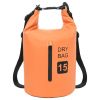 Dry Bag with Zipper Orange 4 gal PVC