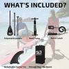 Inflatable Stand Up Paddleboard, Premium SUP Accessories - Backpack, Paddle, Pump and Leash, 32' Wide Board w Stable Non-Slip Deck for Adult | Family