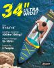 EGGORY Inflatable Paddle Board, 11'x34" Stand Up Paddle Board, Sup Board with Removable Fin, Floating Paddle, Hand Pump, Waterproof Bag, Traveling Boa