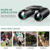 500X25 / 300X25 Professional Folding Small Compact Lightweight Binoculars; Long Range Zoom Telescope With Storage Bag For Hiking Hunting Travel Super